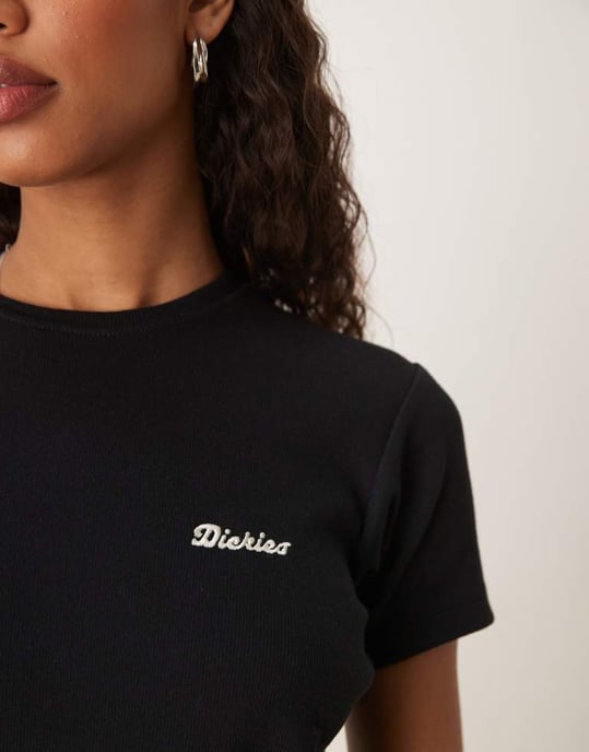 Dickies Lewistown broderad logotyp lång t-shirt för barn i svart - Image 2