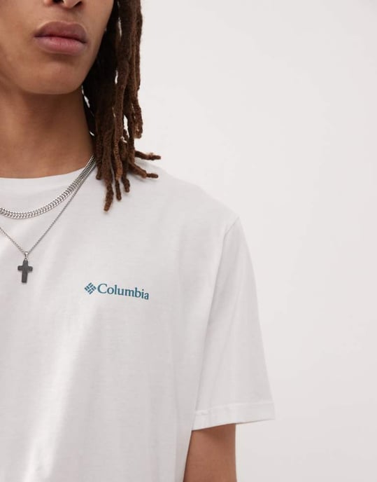 Columbia Cavalry Trail grafisk t-shirt i vitt - Image 4
