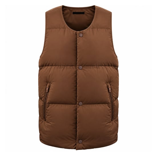 Represent Puffer Mens Brown Gilet - Image 1