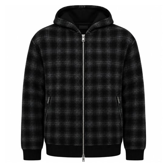Represent Waffle Mens Grey/Black Track Jacket - Image 1