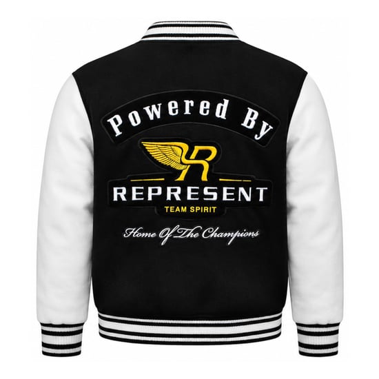 Represent Varsity Mens Black/Beige Jacket - Image 2