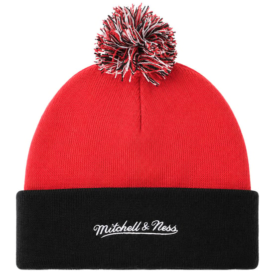 Mitchell & Ness NBA Chicago Bulls Double Take Knit Red Beanie - Image 2