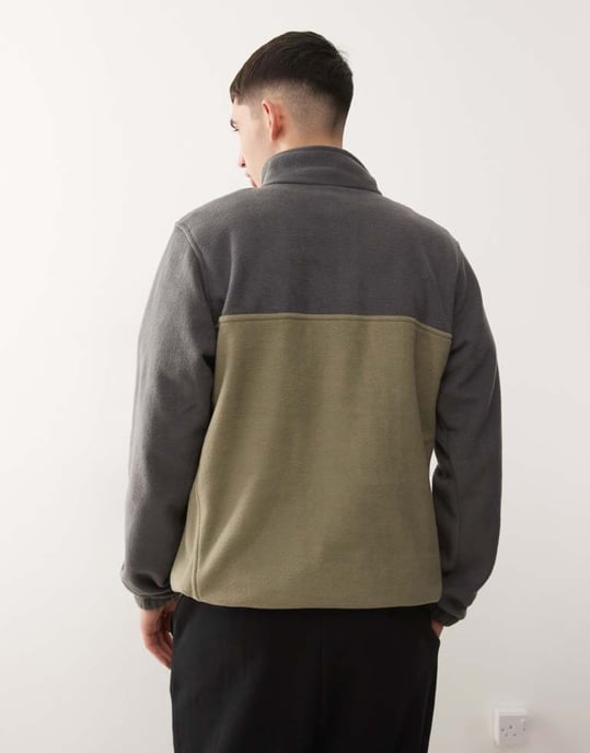Columbia Steens Mountain halvzip fleece i Grå/Khaki - Image 3