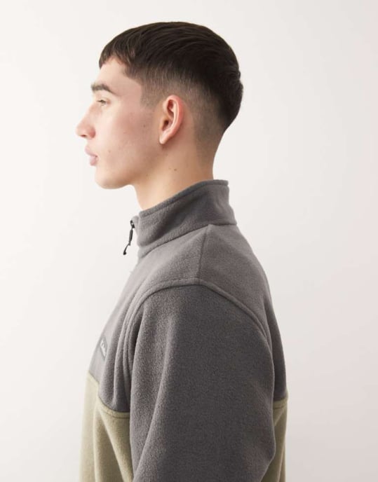 Columbia Steens Mountain halvzip fleece i Grå/Khaki - Image 4