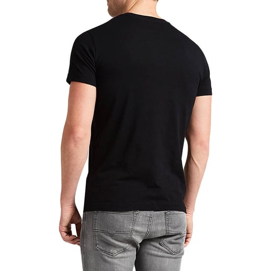 DIESEL T DIEGO QA Mens T-Shirt Short Sleeve Crew Neck Slim Fit Casual Black Tee - Image 3