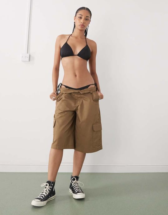 Monki mixa och matcha knytbikiniunderdel i svart - Image 2