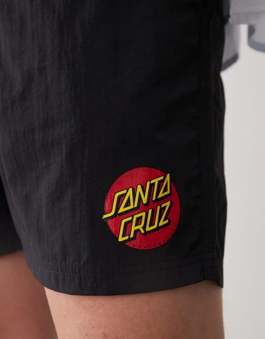 Santa Cruz Classic Dot-logga badshorts i svart - Image 2