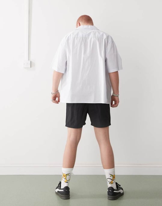 Santa Cruz Classic Dot-logga badshorts i svart - Image 3