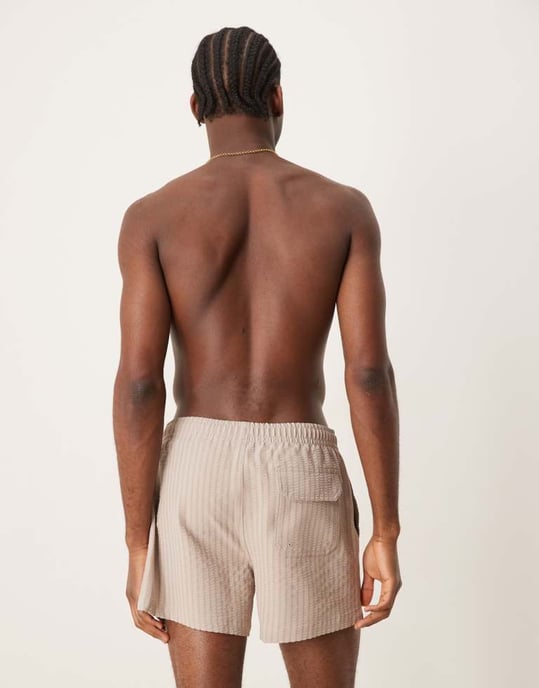 Abercrombie & Fitch 5-tum snörning simbyxor i beige - Image 4