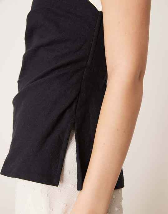 Abercrombie & Fitch ärmlös linne tube top i svart - Image 4