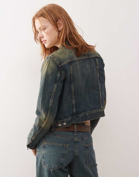 Veckodags jeansjacka i vintage blåtvätt - Image 2