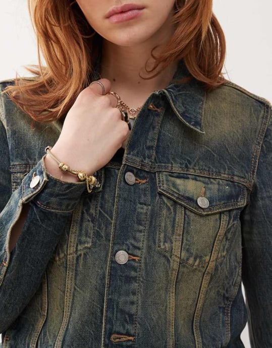 Veckodags jeansjacka i vintage blåtvätt - Image 4