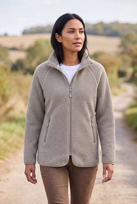 Full Zip Sherpa Fleece Jacket - Image 1