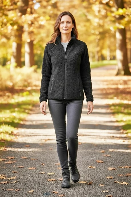 Full Zip Sherpa Fleece Jacket - Image 2