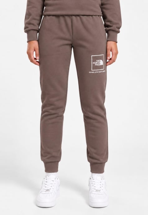 The North Face Womens New Fine Box Logo Joggers in Deep Taupe - Image 1