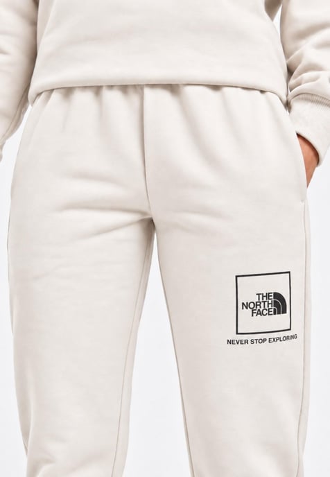 The North Face Womens New Fine Box Logo Joggers in Moonlight Ivory - Image 3