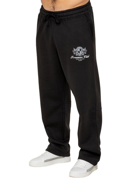Enzo | Mens Printed Open Hem Joggers - Image 1