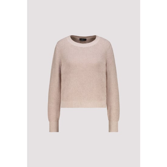 Monari basic knitted jumper with lurex 810129 590 cappuccino - Image 1