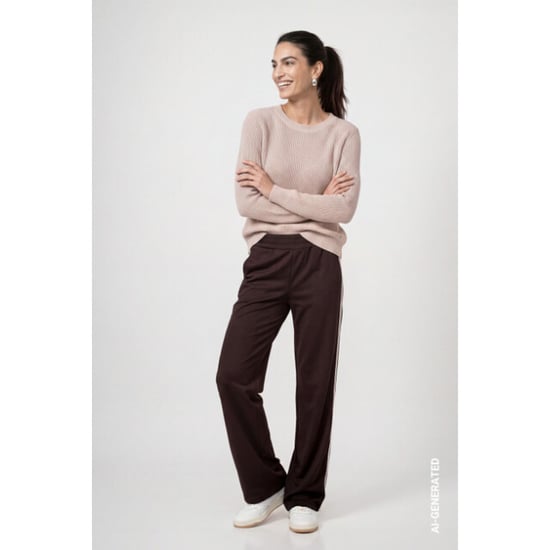 Monari basic knitted jumper with lurex 810129 590 cappuccino - Image 6