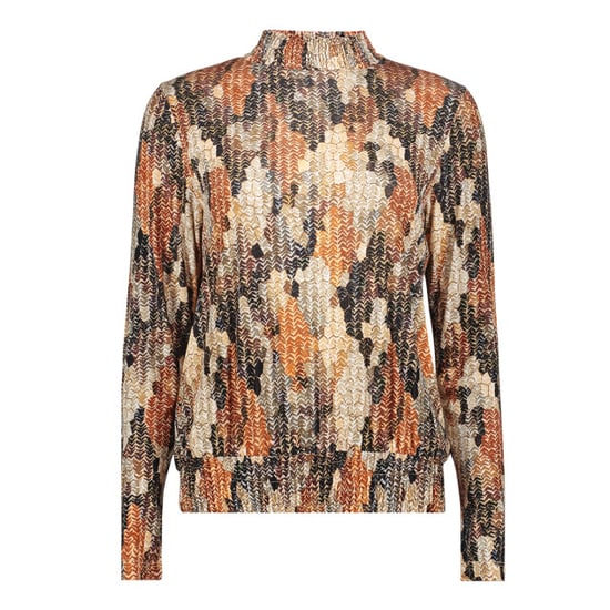Geisha top smock aop jersey 62535-60 999 black/orange - Image 1