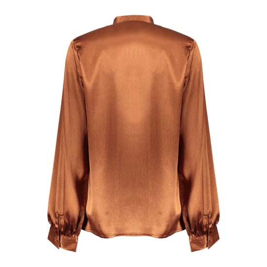 Geisha blouse satin with bow tie 63605-14 35 copper - Image 4