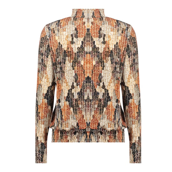 Geisha top smock aop jersey 62535-60 999 black/orange - Image 3