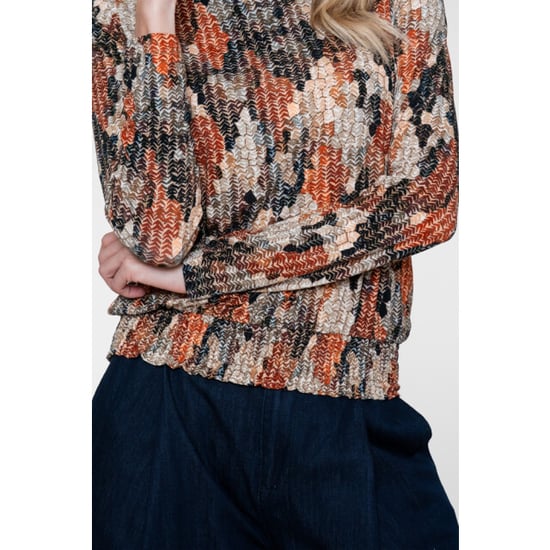 Geisha top smock aop jersey 62535-60 999 black/orange - Image 6