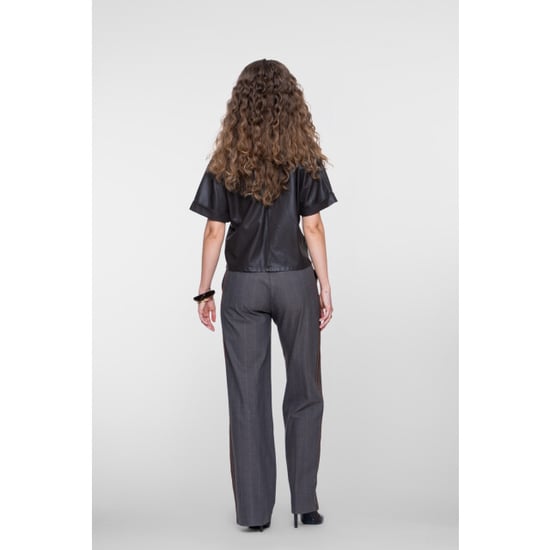 Geisha pants pinstripe + tape 61503-10 775 brown - Image 2