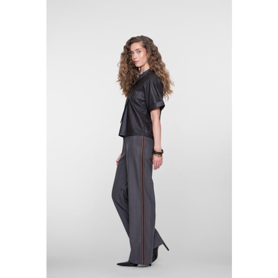 Geisha pants pinstripe + tape 61503-10 775 brown - Image 3