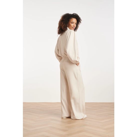 Smashed Lemon Velours broek met wijde pijpen | - Image 3