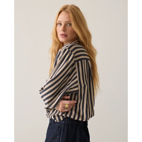 Summum 2s3523-12490 495 blouse two tone stripe midnight blue - Image 6