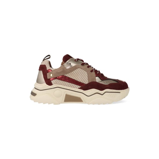 DWRS Label Sneakers pluto corduroy bordeaux / beige - Image 1