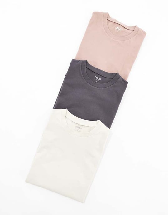 ASOS DESIGN essentials 3-pack t-shirts med rund hals i flera färger - Image 2