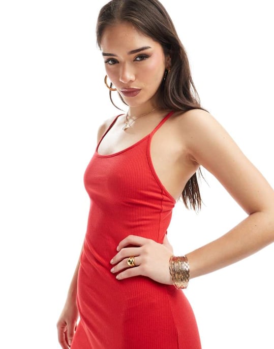 Cotton on Byron low back maxi dress in red - Image 1