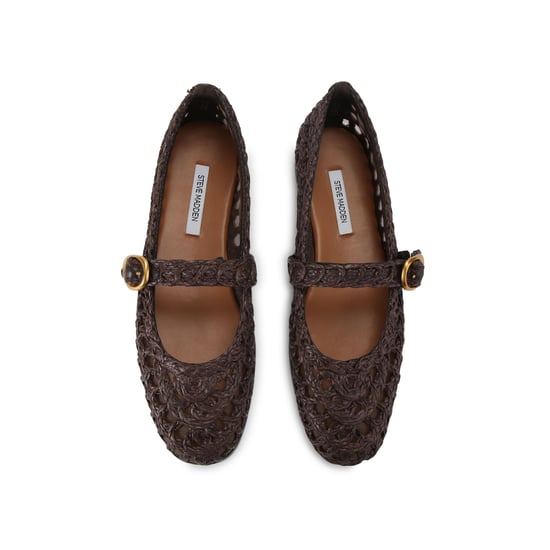 Melody Brown Raffia Ballet Flats - Image 2