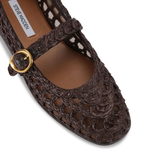 Melody Brown Raffia Ballet Flats - Image 4