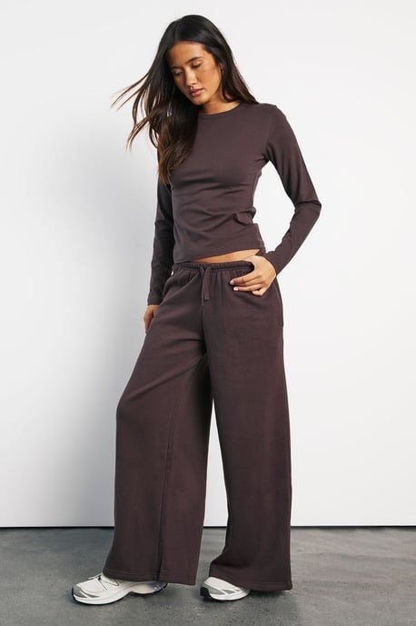 Basic Long Sleeve Fitted Longline Top - Image 3