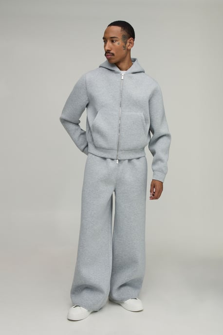 Regular Shrunken Fit Scuba Hoodie and Wide Leg Jogger Tracksuit - Image 4