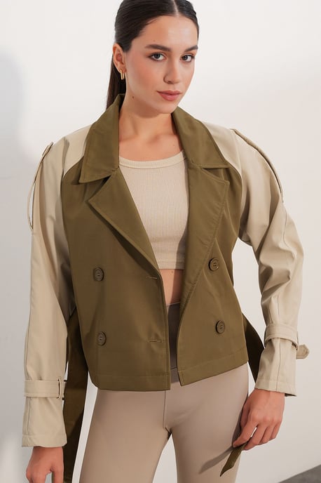 Short Belted Trench Coat - Image 3