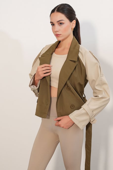 Short Belted Trench Coat - Image 4