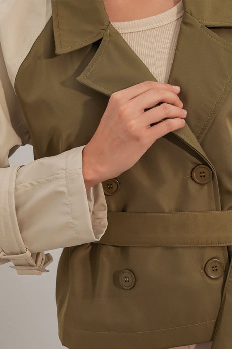 Short Belted Trench Coat - Image 5
