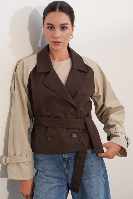 Short Belted Trench Coat - Image 1