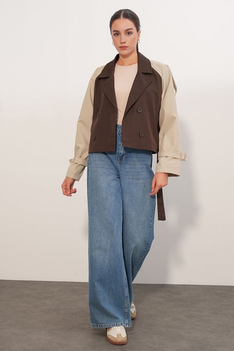 Short Belted Trench Coat - Image 2