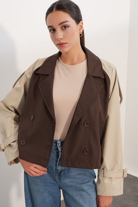 Short Belted Trench Coat - Image 3