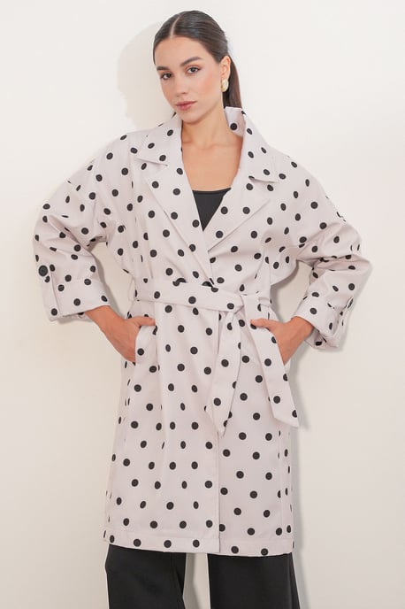 Belted Double Breasted Trench Coat - Image 1