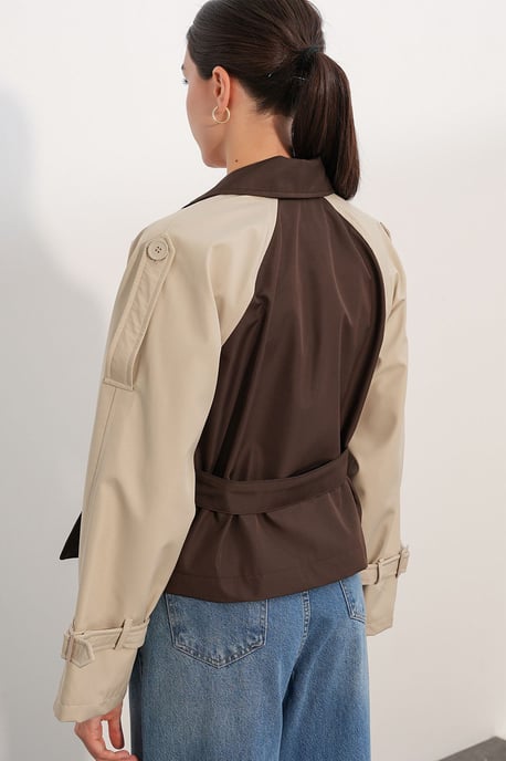 Short Belted Trench Coat - Image 6