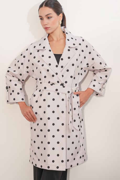 Belted Double Breasted Trench Coat - Image 3