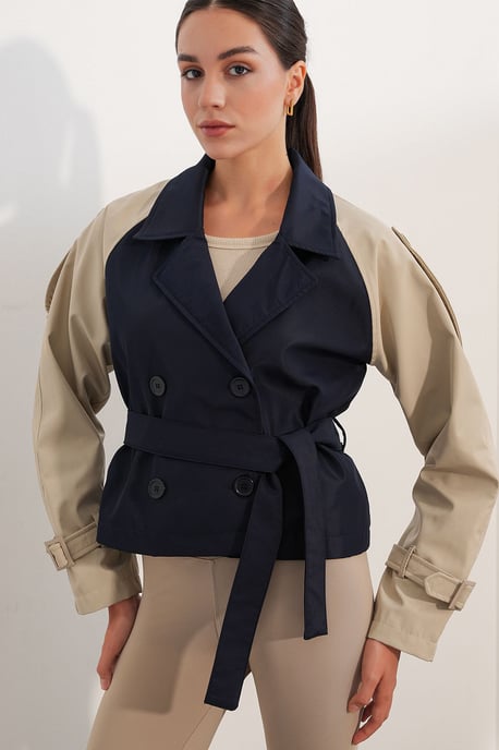 Short Belted Trench Coat - Image 1