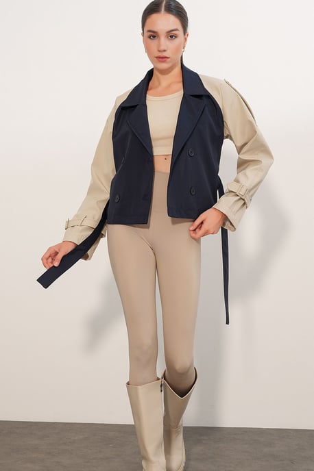 Short Belted Trench Coat - Image 2