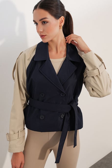 Short Belted Trench Coat - Image 3